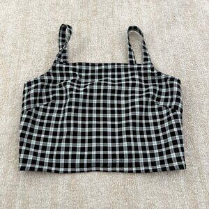 BP Nordstrom Plaid Crop Top S